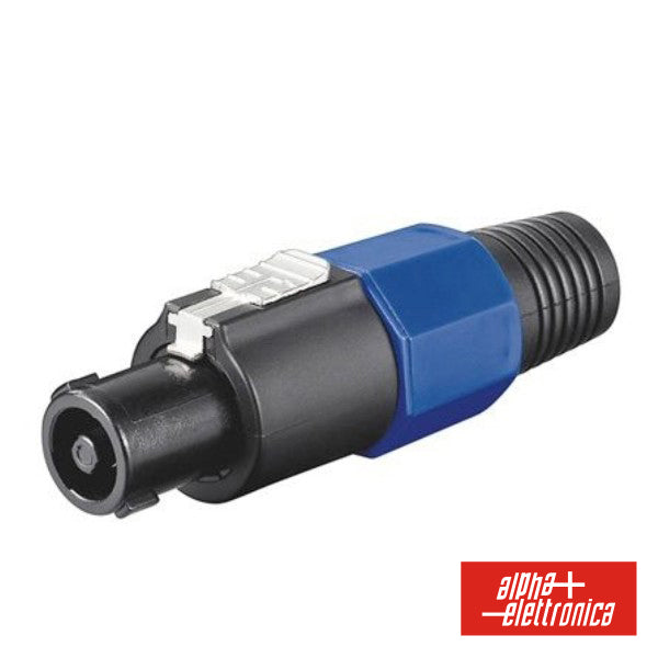 Ficha Speakon 4P Macho C/ Proteção E Bloqueio - NOVEDUC Equipamento Laboratório e Formação Profissional