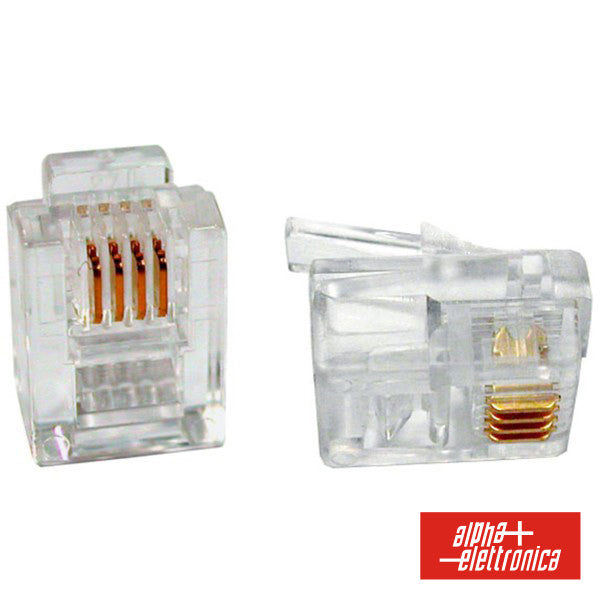 Ficha Telefone Rj11 Modular 6P4C - NOVEDUC Equipamento Laboratório e Formação Profissional