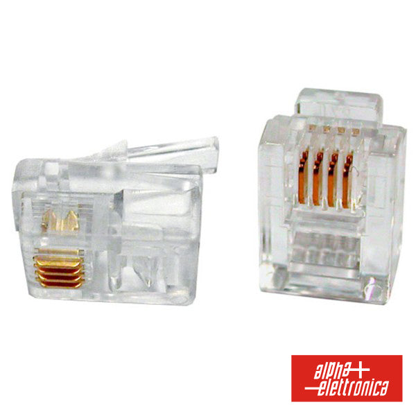 Ficha Telefone Rj11 Modular 6P4C - NOVEDUC Equipamento Laboratório e Formação Profissional