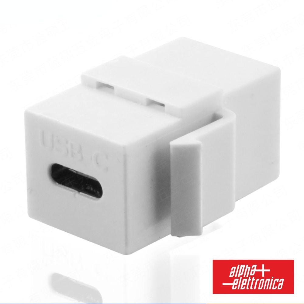 Ficha Usb-C Fêmea Keystone Alpha - NOVEDUC Equipamento Laboratório e Formação Profissional
