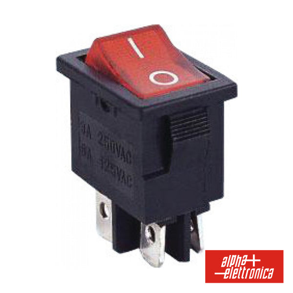 Interruptor Basculante C/ Luz 6A-250V Dpst On-Off - NOVEDUC Equipamento Laboratório e Formação Profissional