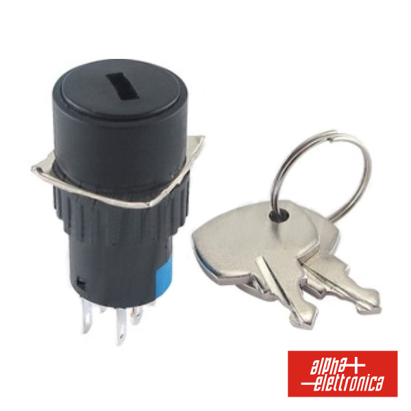 Interruptor C/ Chave De 2 Circuitos 230V 2No-2Nc Redondo - NOVEDUC Equipamento Laboratório e Formação Profissional