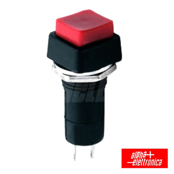 Interruptor Pressão Quadrado On-Off Vermelho