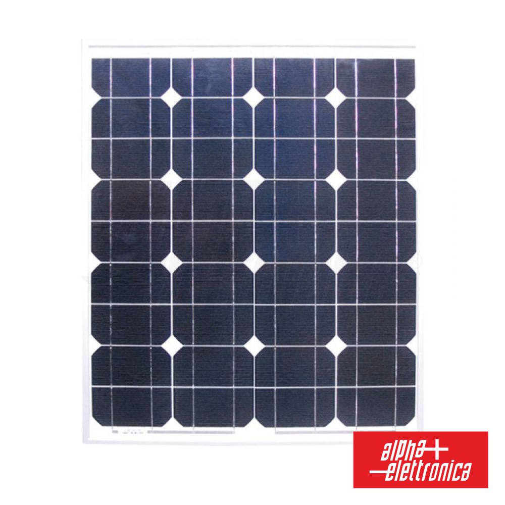 Painel Fotovoltáico 24.3V 50W Silicio Monocristalino Alpha - NOVEDUC Equipamento Laboratório e Formação Profissional