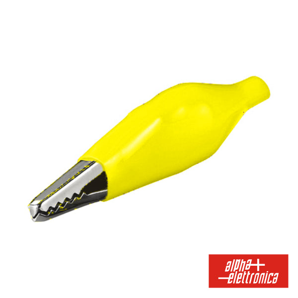 Pinça Crocodilo 36.5Mm Isolada Amarela - NOVEDUC Equipamento Laboratório e Formação Profissional
