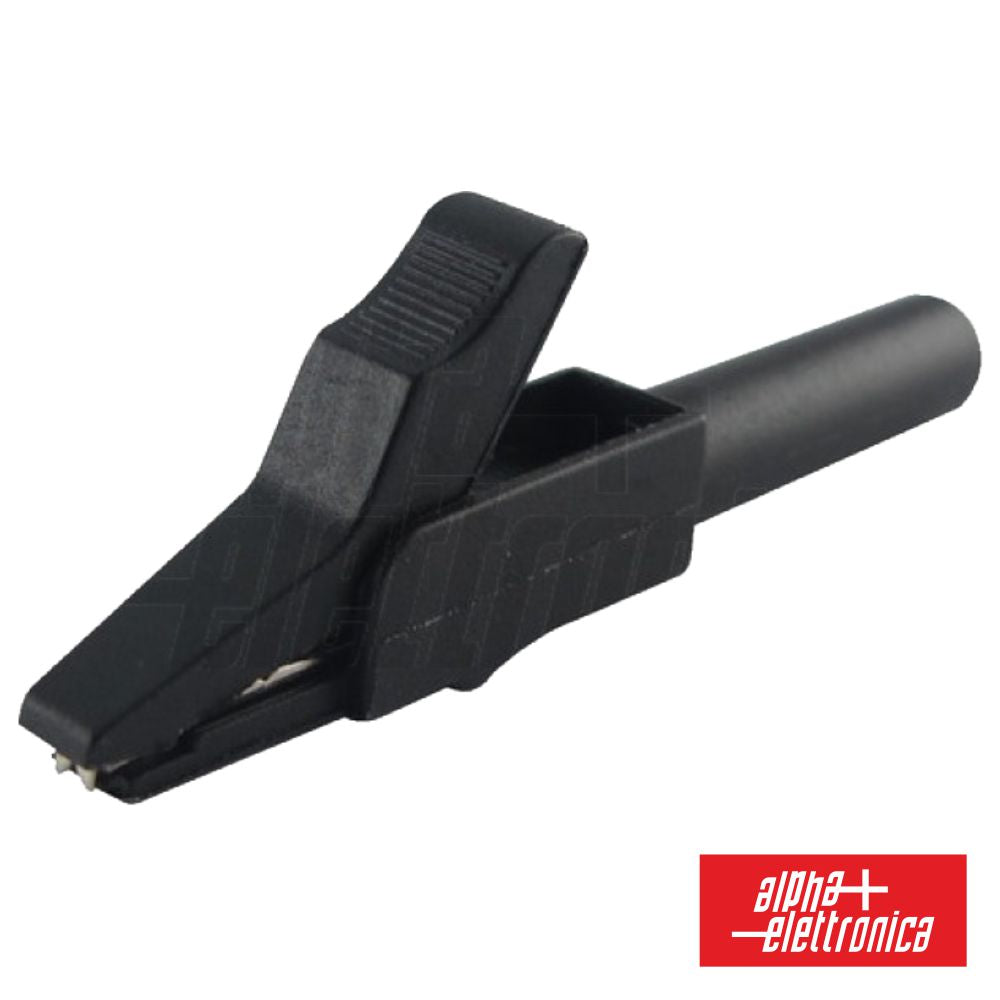 Pinça Crocodilo 4Mm Isolada Preto - NOVEDUC Equipamento Laboratório e Formação Profissional