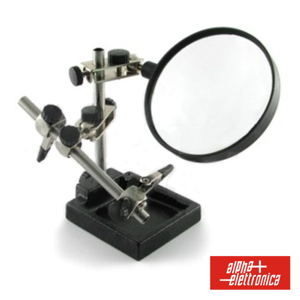 Suporte Articulado C/ Lupa E Pinças Crocodilo Alpha - NOVEDUC Equipamento Laboratório e Formação Profissional