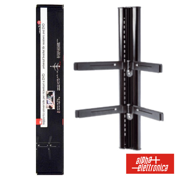 Suporte Duplo De A/V Preto 10Kg Join - NOVEDUC Equipamento Laboratório e Formação Profissional