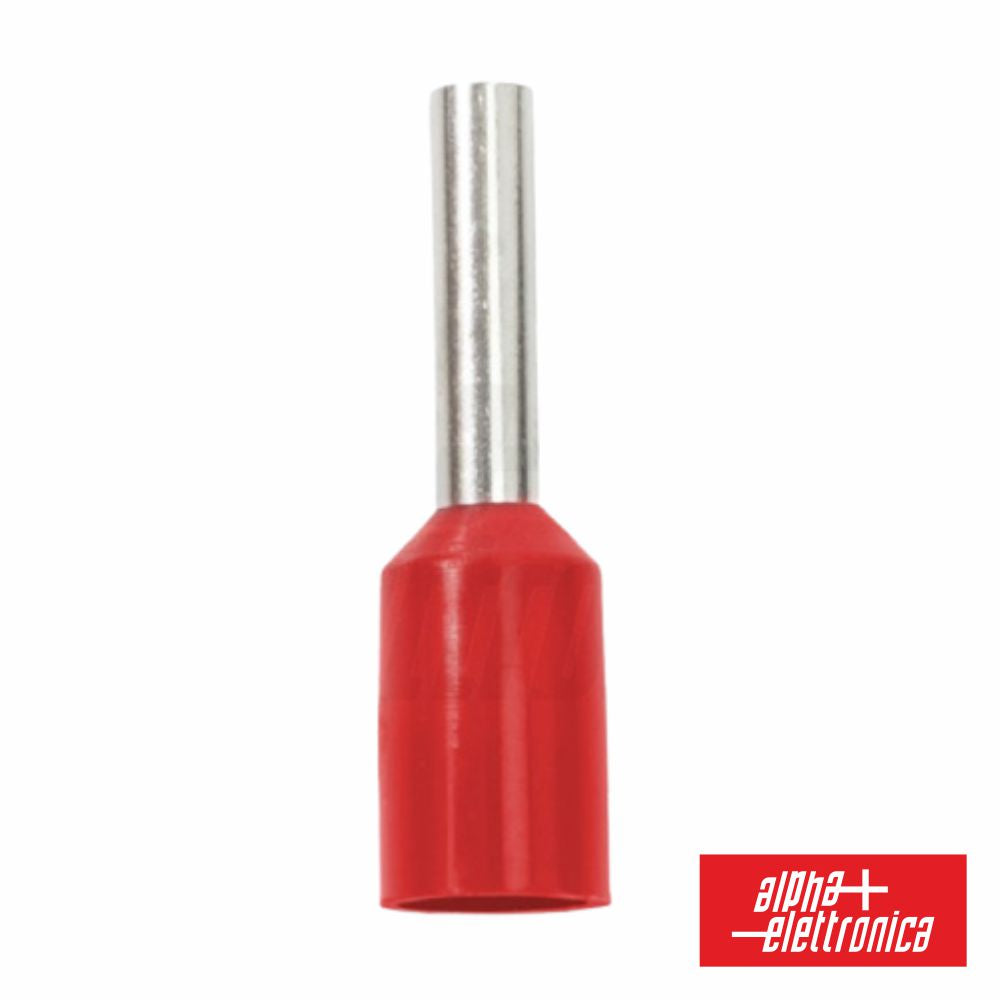 Terminal Ponteira Isolado 1.5Mm 100X Vermelho Alpha - NOVEDUC Equipamento Laboratório e Formação Profissional