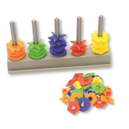 Ábaco Asco Celda com formas e cores variadas, brinquedo educativo com contas coloridas e formas diferentes para crianças.