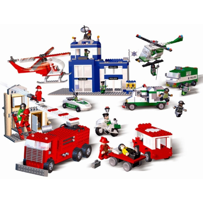 Blocos de construção tipo lego “Polícia e Bombeiros” - NOVEDUC Equipamento Laboratório e Formação Profissional
