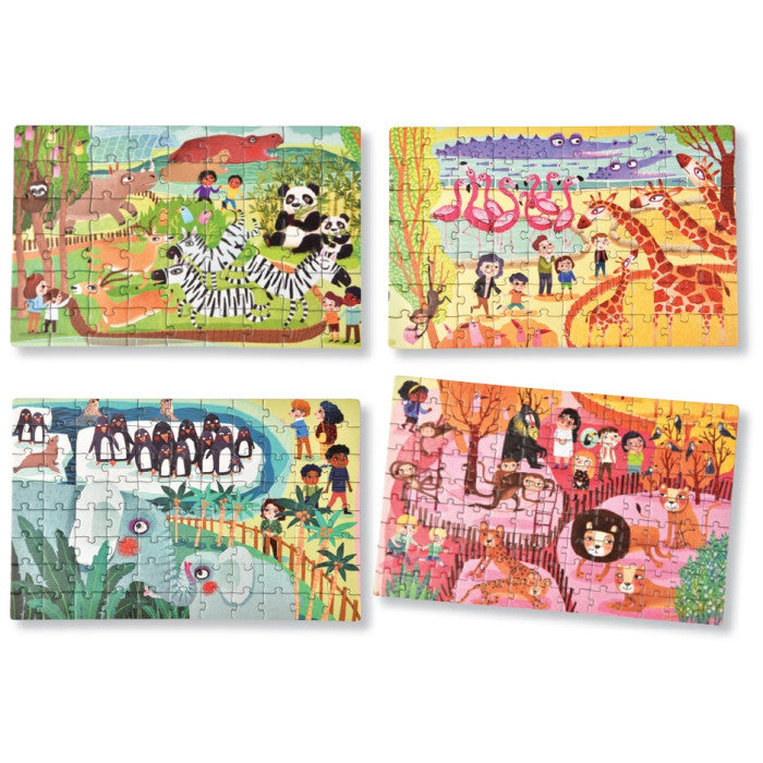 Caixa com 4 Puzzles Animais da Selva - NOVEDUC Equipamento Laboratório e Formação Profissional