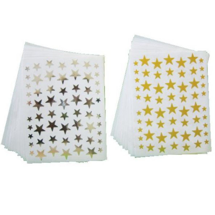 Conjunto de 20 Folhas com 84 Autocolantes em Forma de Estrela - NOVEDUC Equipamento Laboratório e Formação Profissional