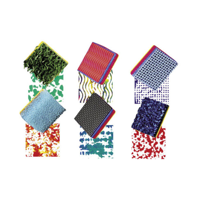 Conjunto de 6 Carimbos Diferentes Texturas - NOVEDUC Equipamento Laboratório e Formação Profissional