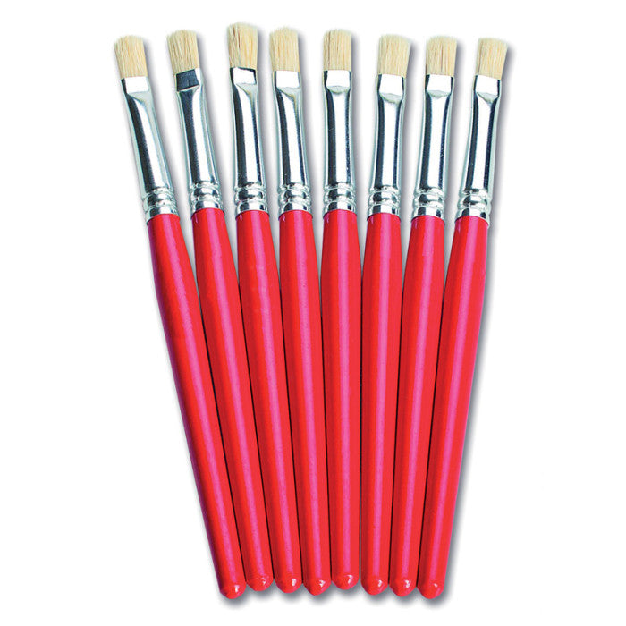 Conjunto de 8 Pincéis Planos 9mm - NOVEDUC Equipamento Laboratório e Formação Profissional