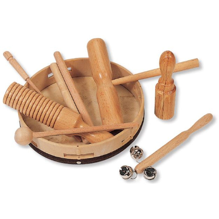 Conjunto de Instrumentos de Percussão em Madeira - NOVEDUC Equipamento Laboratório e Formação Profissional