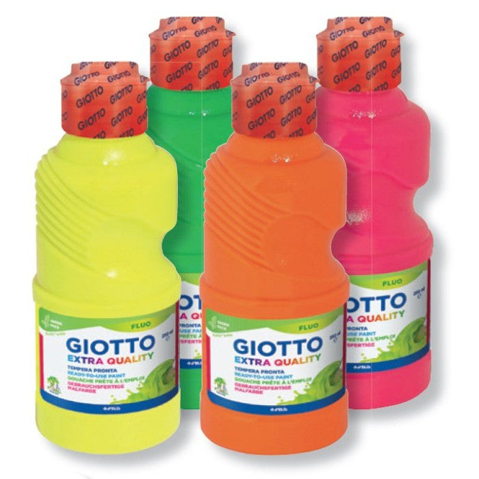 Giotto Guache em Líquido Fluorescente 250ml - 4 Cores - NOVEDUC Equipamento Laboratório e Formação Profissional