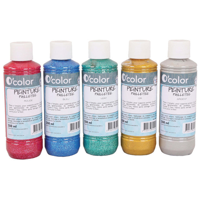 Guache Glitter de Brilho em Líquido 250ml - Dourado - NOVEDUC Equipamento Laboratório e Formação Profissional