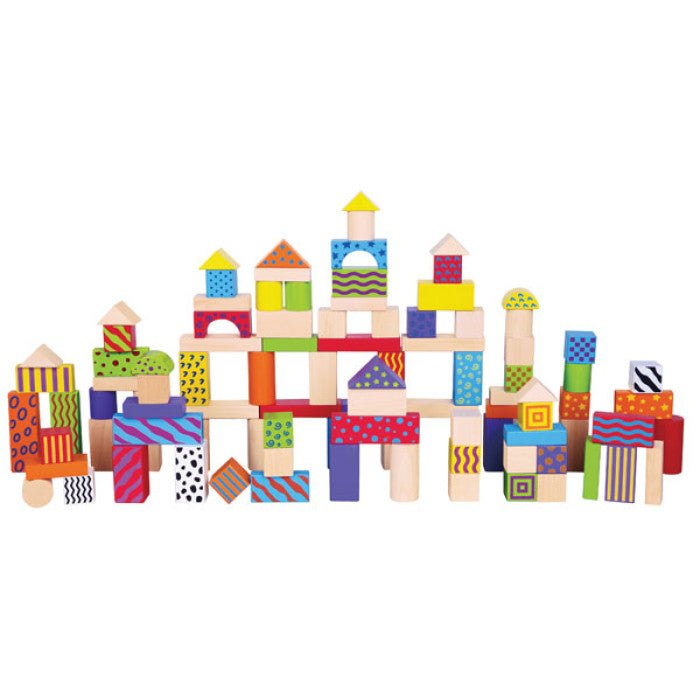 Jogo de construção madeira decoradas - NOVEDUC Equipamento Laboratório e Formação Profissional