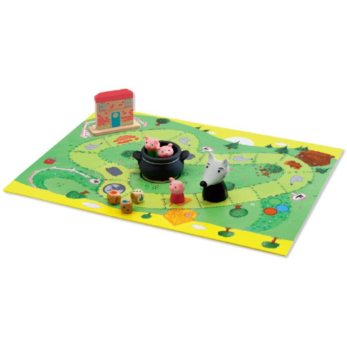 Jogo de tabuleiro Os Três Porquinhos - Woolfy - NOVEDUC Equipamento Laboratório e Formação Profissional