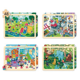 Puzzle de Madeira Aventuras - NOVEDUC Equipamento Laboratório e Formação Profissional