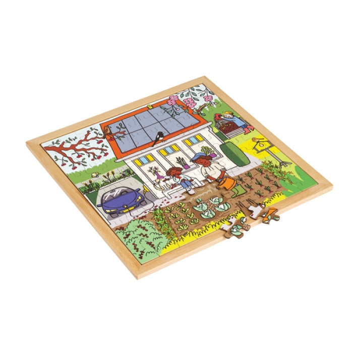 Puzzle em Madeira - Casa ecológica - NOVEDUC Equipamento Laboratório e Formação Profissional