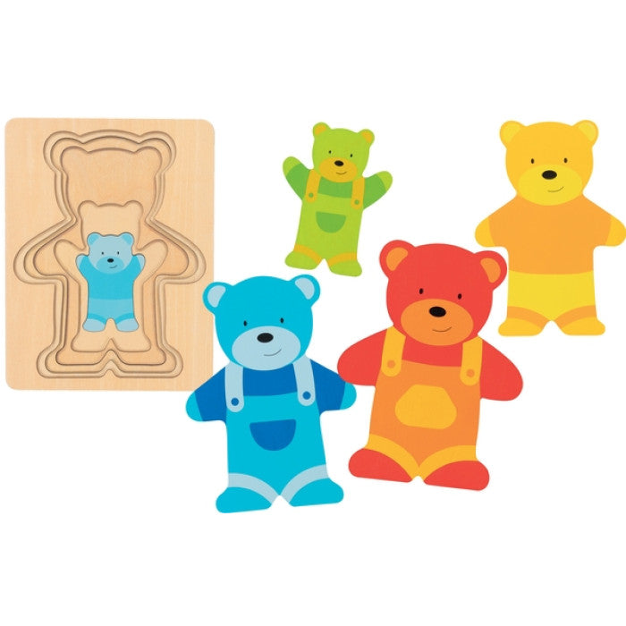 Puzzle em Madeira varios nivel de Urso - NOVEDUC Equipamento Laboratório e Formação Profissional