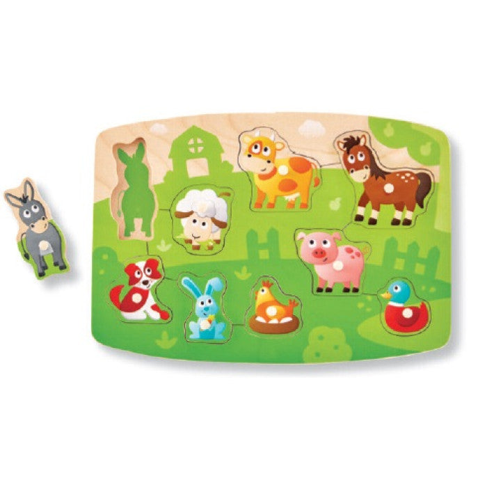 Puzzles pino madeira - Animais da Fazenda - NOVEDUC Equipamento Laboratório e Formação Profissional