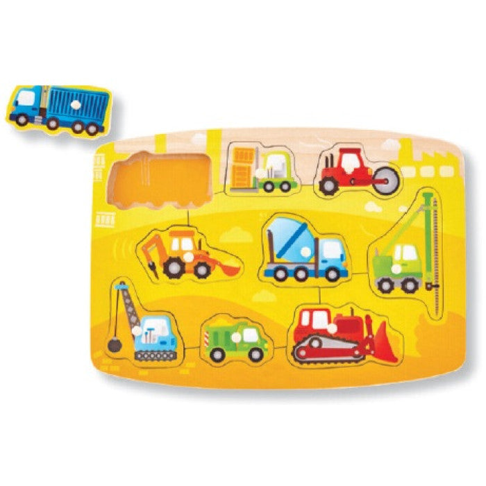 Puzzles pino madeira -  Transporte construção civil - NOVEDUC Equipamento Laboratório e Formação Profissional