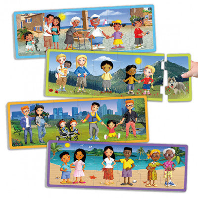 Puzzles Famílias do Mundo - NOVEDUC Equipamento Laboratório e Formação Profissional