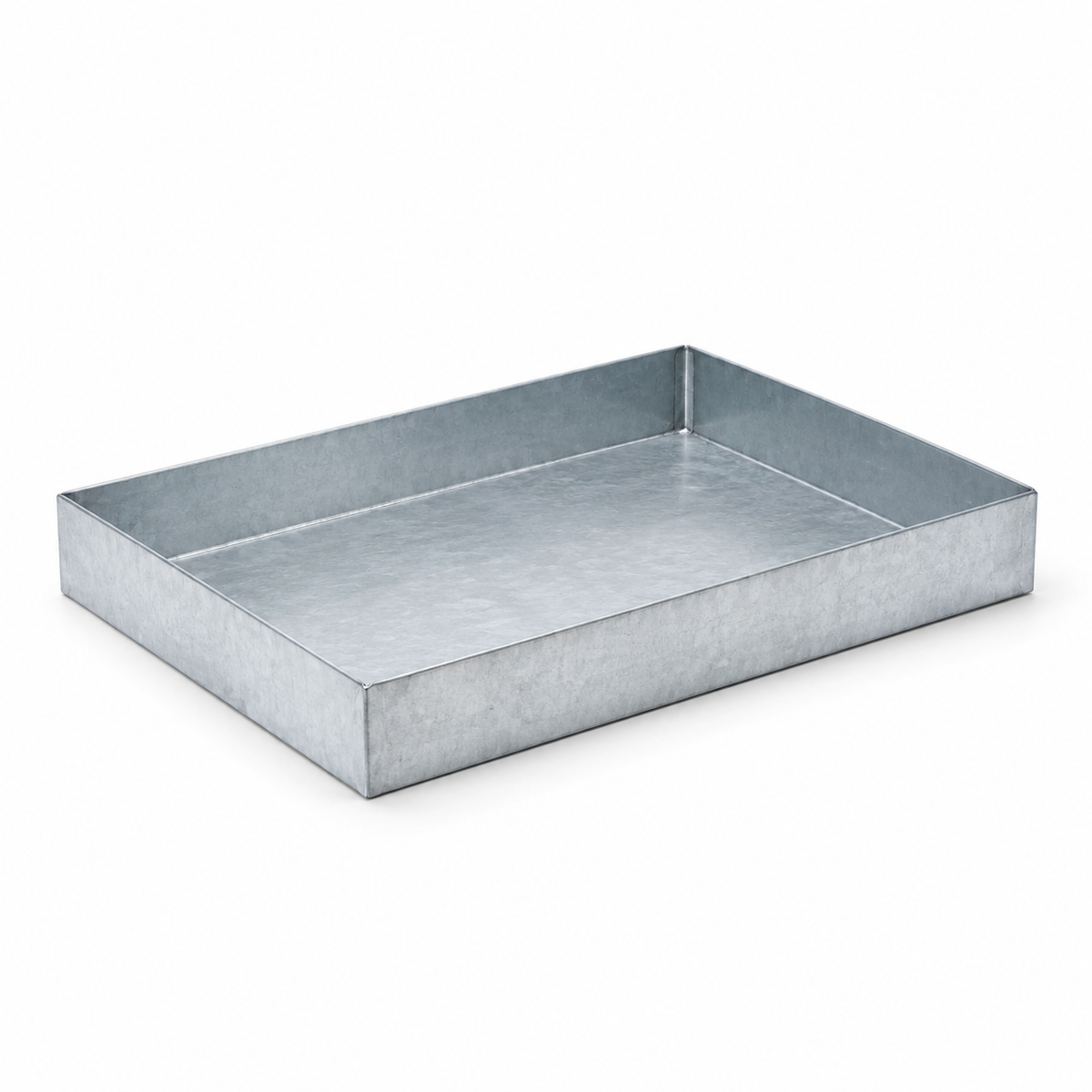 Bacia metálica de retenção para pequenos recipientes, 20 L — vista do equipamento (configuração ilustrativa)
