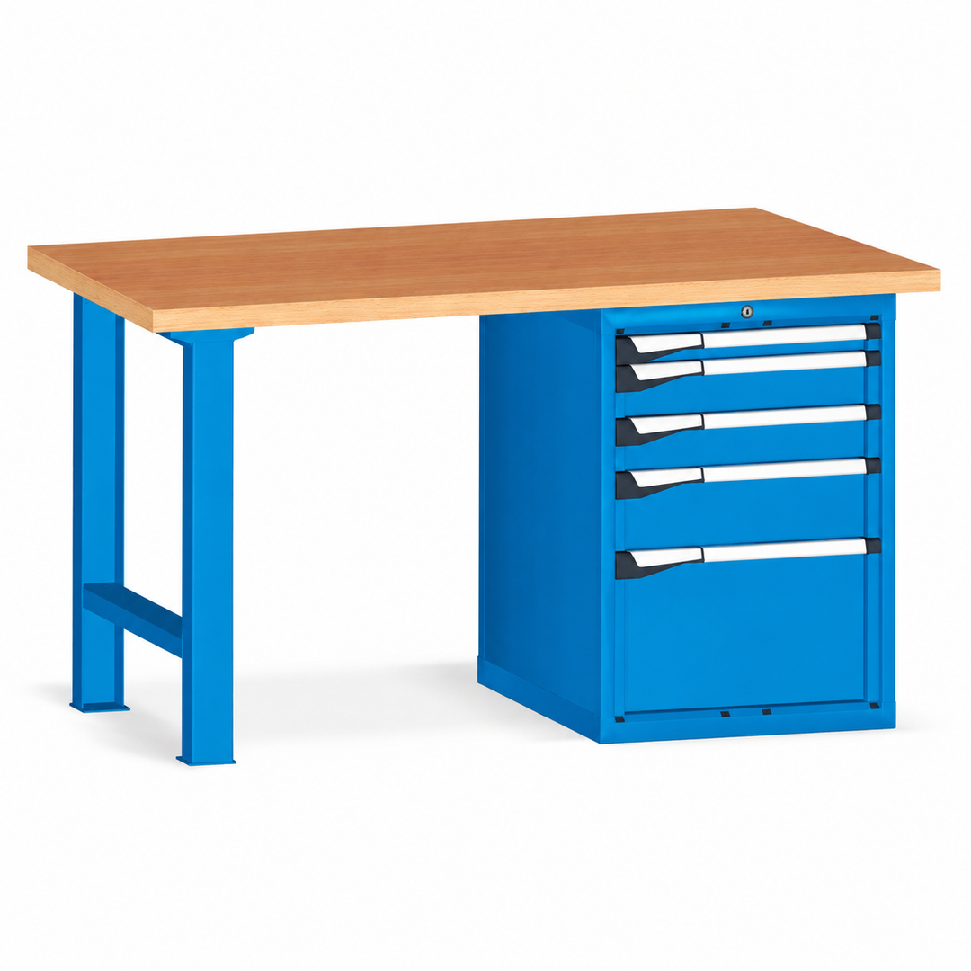 Bancada técnica modular de 1500 mm — vista do equipamento (configuração ilustrativa)