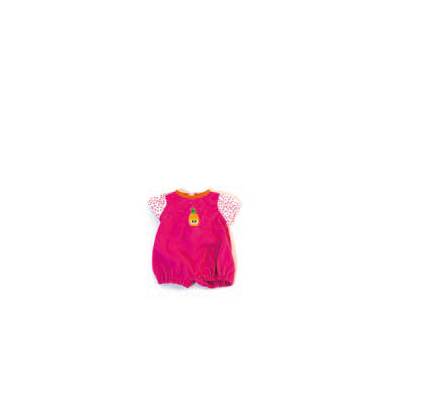 Pijama de Verão Rosa para Boneca Bebé 38cm