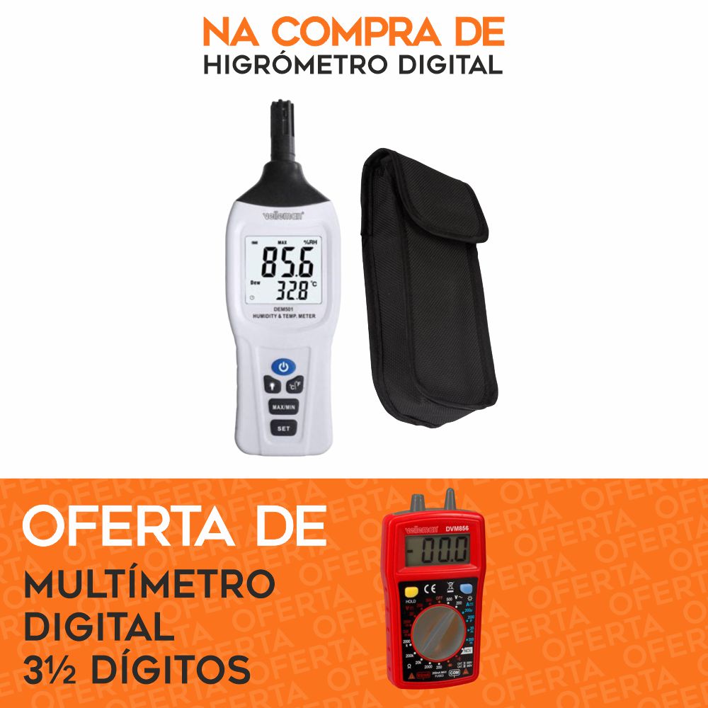 Higrómetro Digital  Oferta Multímetro Digital - NOVEDUC Equipamento Laboratório e Formação Profissional