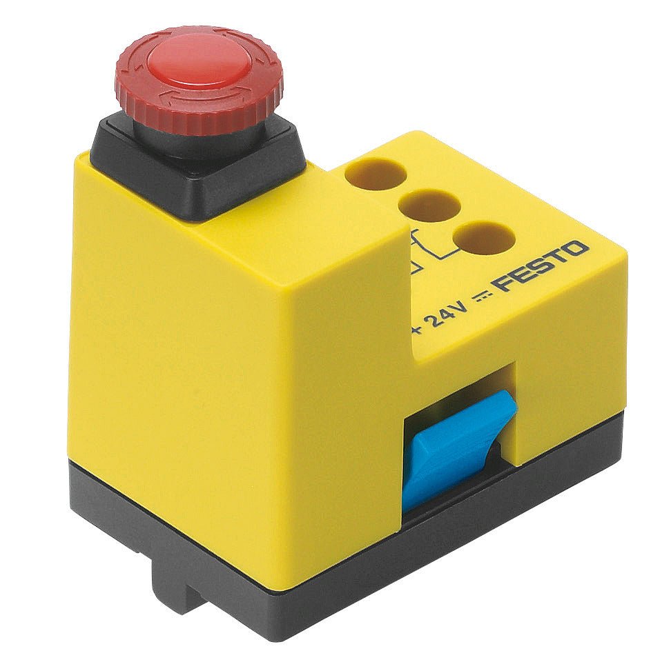 Botão de paragem de emergência, elétrico - NOVEDUC Equipamento Laboratório e Formação Profissional183347