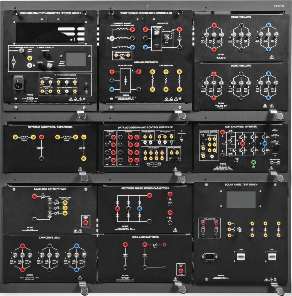 Sistema de aprendizagem para produção de energia doméstica LabVolt Series 8010 - 7 - NOVEDUC Equipamento Laboratório e Formação Profissional1218010 - 7