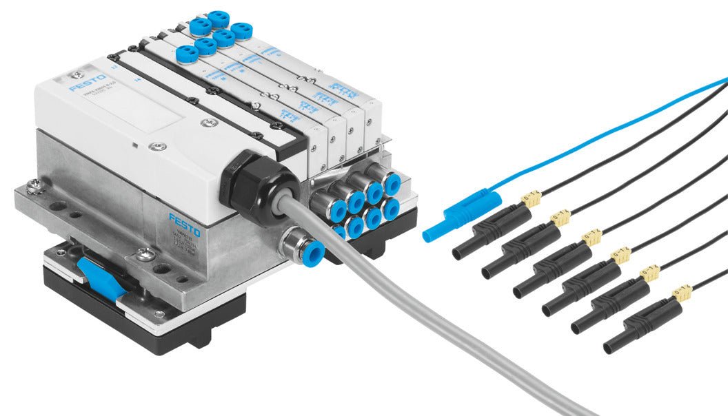 Terminal de válvulas com 4 válvulas agrupáveis - NOVEDUC Equipamento Laboratório e Formação Profissional540696