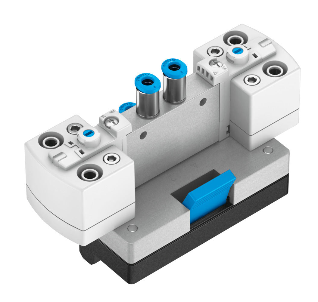 Válvula de bobina dupla de 5/2 vias com LED - NOVEDUC Equipamento Laboratório e Formação Profissional