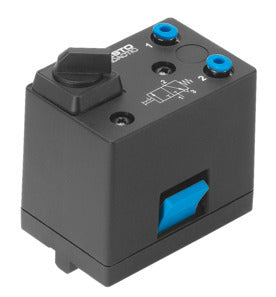 Válvula pneumática de 3/2 vias com seletor - NOVEDUC Equipamento Laboratório e Formação Profissional