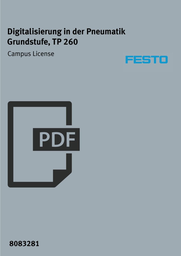 Licença de Campus, Digitalização na Pneumática, Nível Básico TP 260 - NOVEDUC Equipamento Laboratório e Formação Profissional8093274