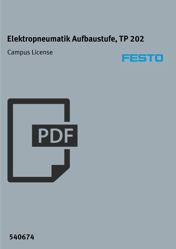 Licença de Campus, Eletropneumática, Nível Avançado TP 202 - NOVEDUC Equipamento Laboratório e Formação Profissional541091