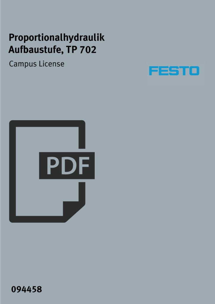 Licença de Campus, Hidráulica Proporcional, Nível Avançado TP 702 - NOVEDUC Equipamento Laboratório e Formação Profissional94473