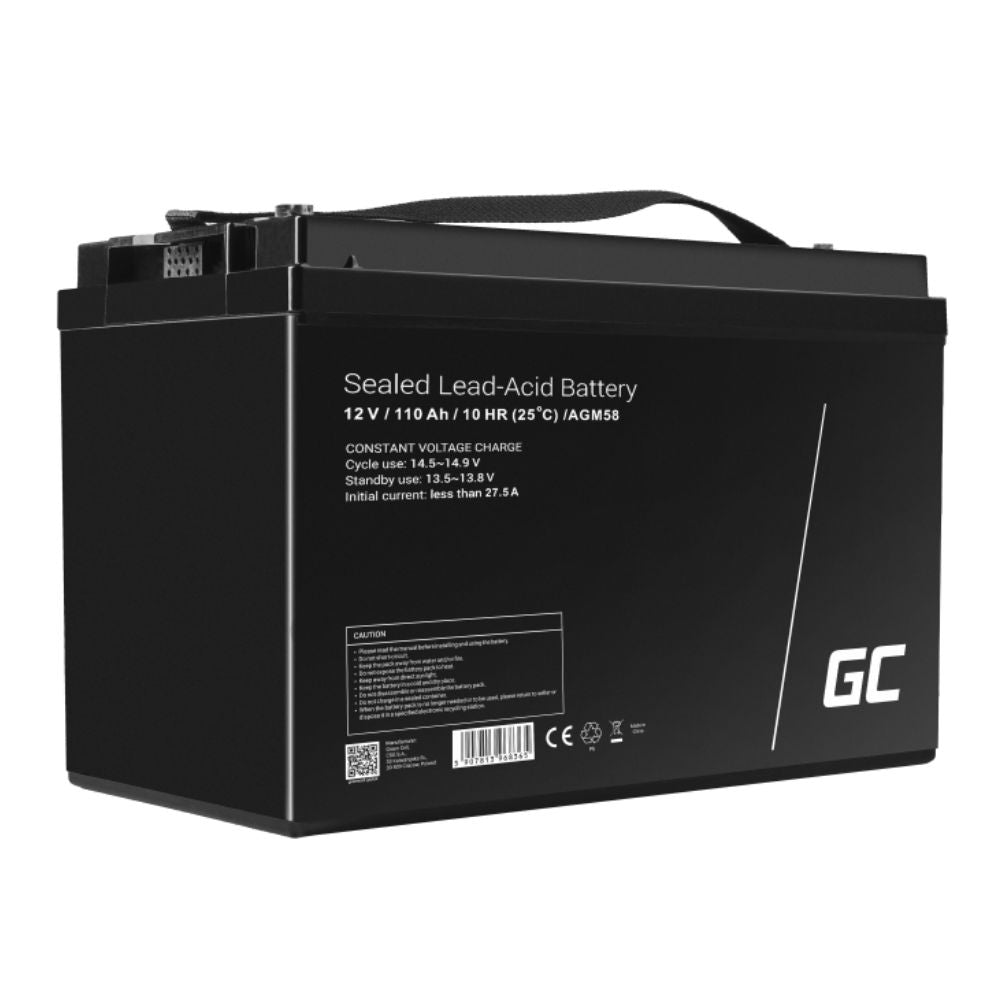 Bateria Chumbo Gel Agm 12V 110A Green Cell - NOVEDUC Equipamento Laboratório e Formação Profissional