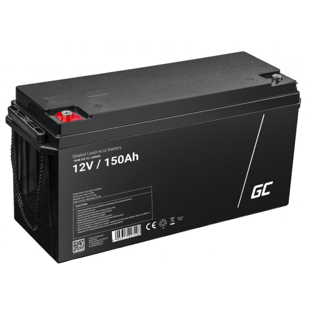 Bateria Chumbo Gel Agm 12V 150A Green Cell - NOVEDUC Equipamento Laboratório e Formação Profissional