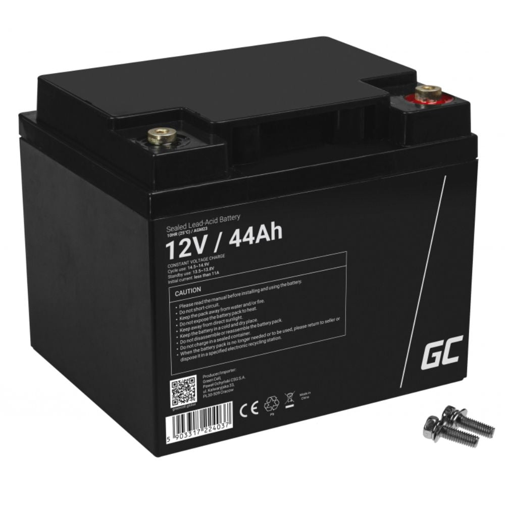 Bateria Chumbo Gel Agm 12V 44A Green Cell - NOVEDUC Equipamento Laboratório e Formação Profissional