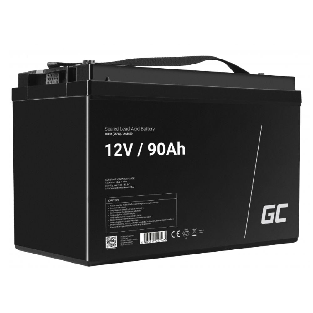 Bateria Chumbo Gel Agm 12V 90A Green Cell - NOVEDUC Equipamento Laboratório e Formação Profissional