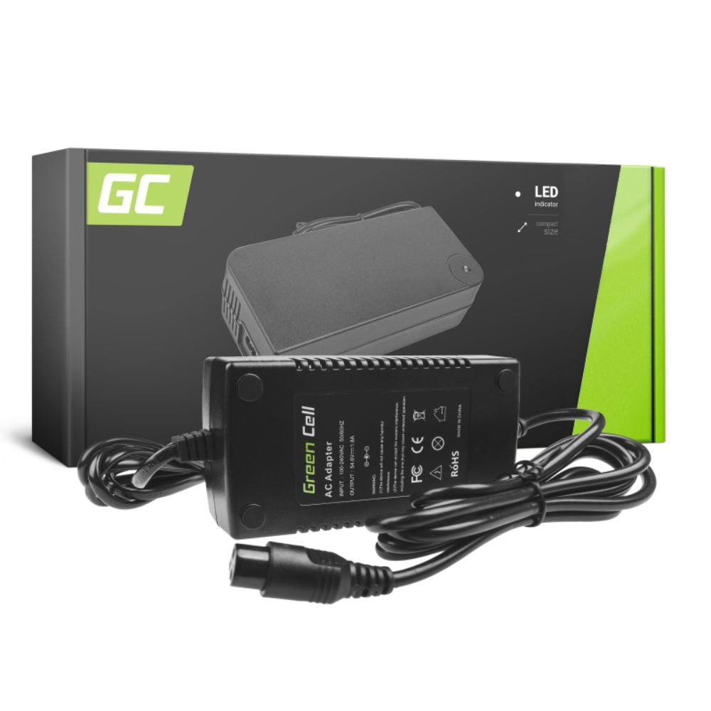 Carregador De Baterias E-Bike 3P 54.6V 1.8A Green Cell - NOVEDUC Equipamento Laboratório e Formação Profissional