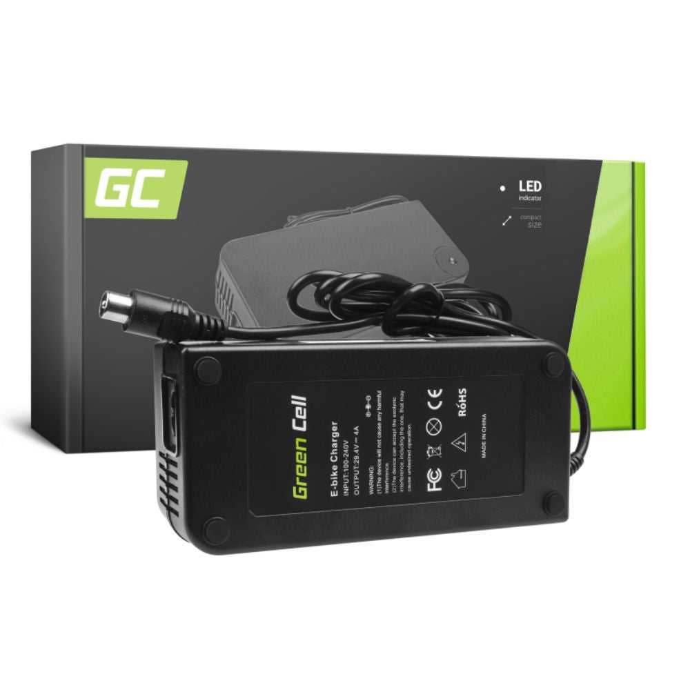 Carregador De Baterias E-Bike Rca 29.4V 4A Green Cell - NOVEDUC Equipamento Laboratório e Formação Profissional