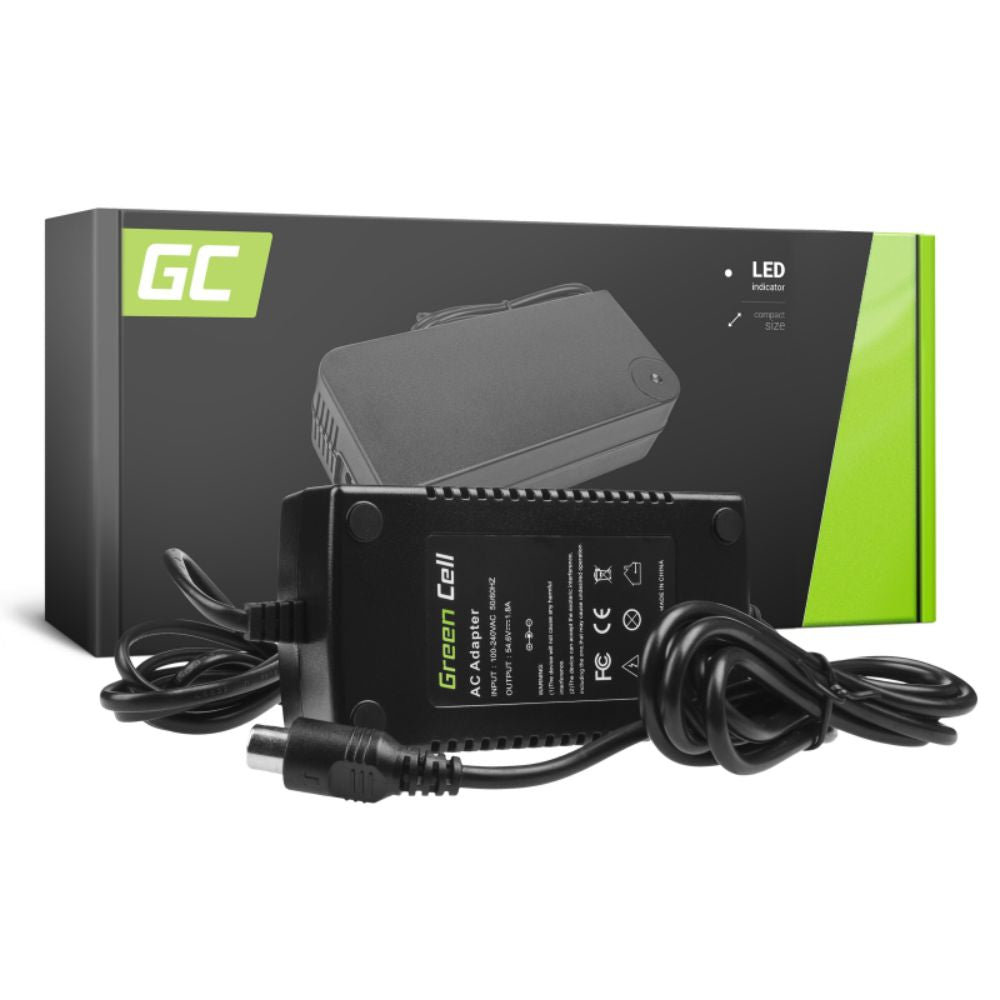 Carregador De Baterias E-Bike Rca 54.6V 1.8A Green Cell - NOVEDUC Equipamento Laboratório e Formação Profissional