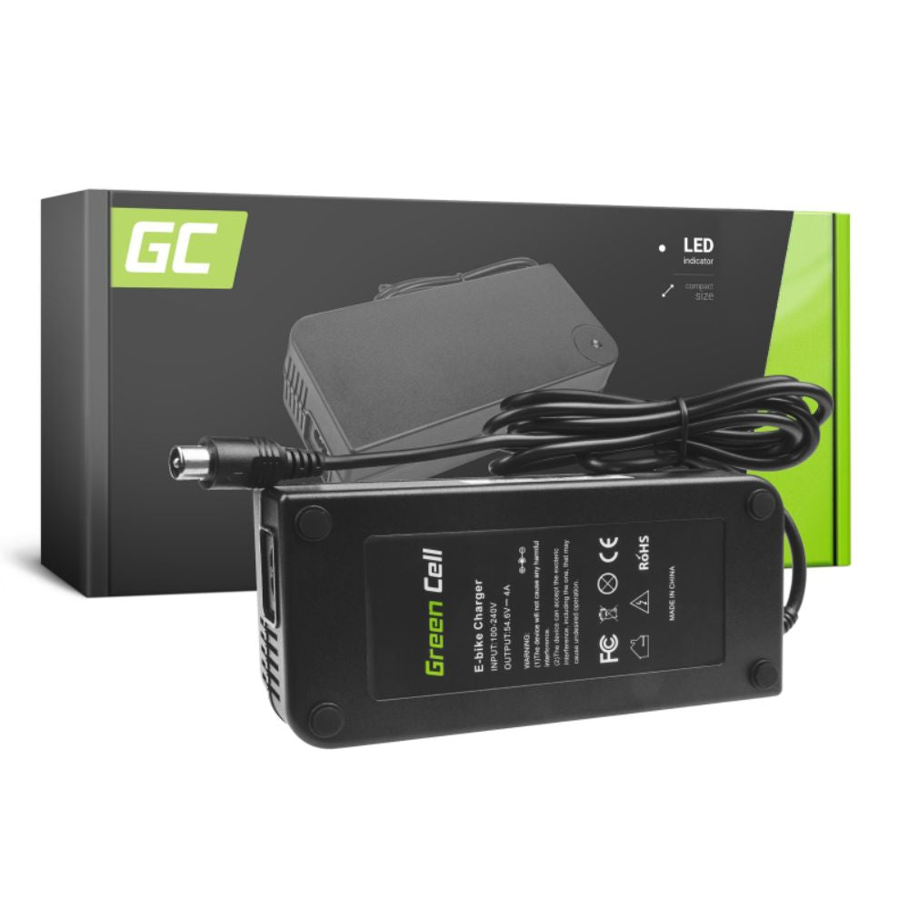 Carregador De Baterias E-Bike Rca 54.6V 2A Green Cell - NOVEDUC Equipamento Laboratório e Formação Profissional